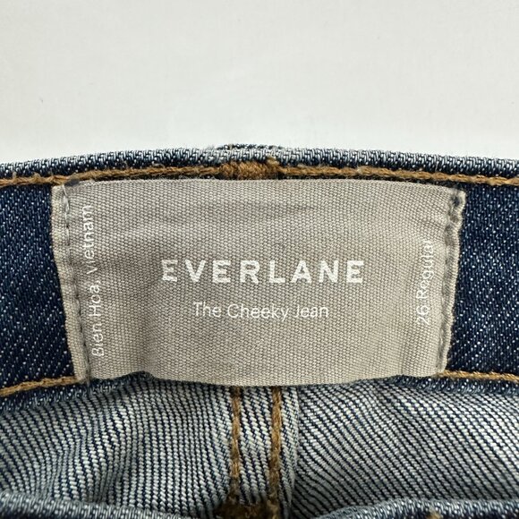 Everlane The Cheeky Jean Straight Women's size 26 Medium Blue Denim Jeans - Picture 3 of 5